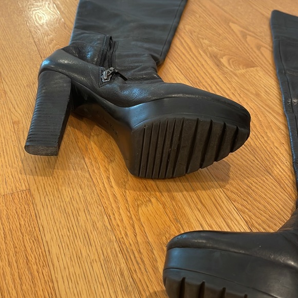 Leather over the knee Calvin Klein Boots - Picture 3 of 5
